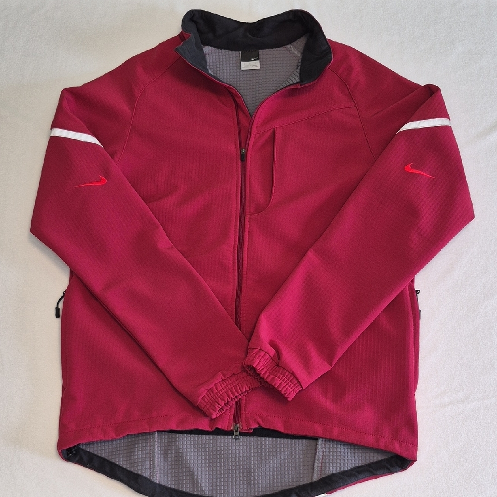 Red Nike Running Jacket with Reflective Accents